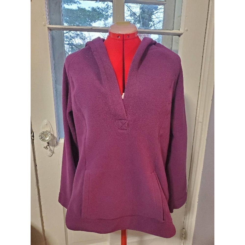 Bass Heritage Collection Purple Hooded Fleece Pullover, Size Large